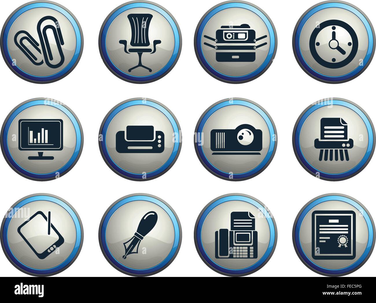 Office simply icons Stock Vector Image & Art - Alamy