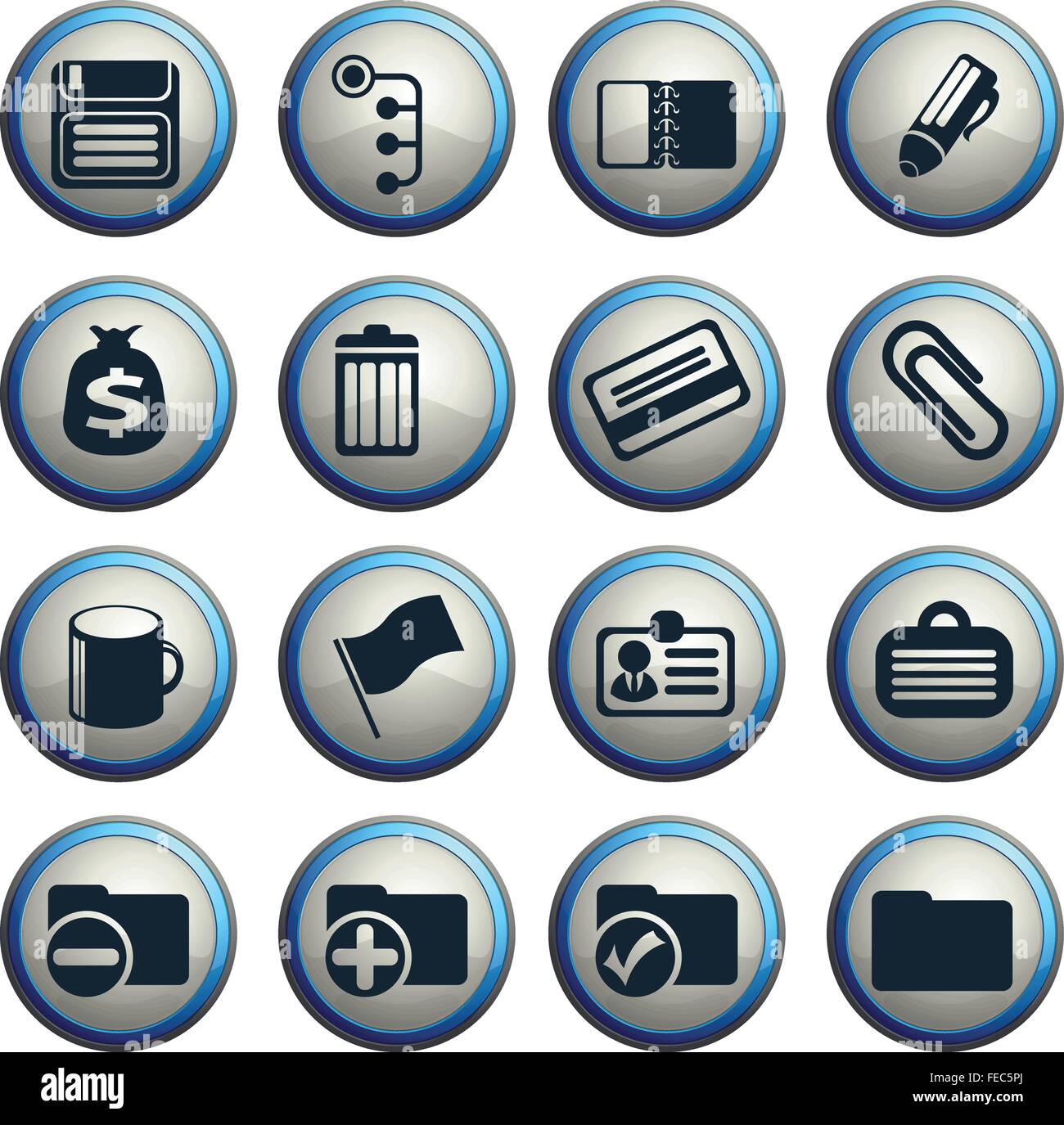 Office simply icons Stock Vector Image & Art - Alamy