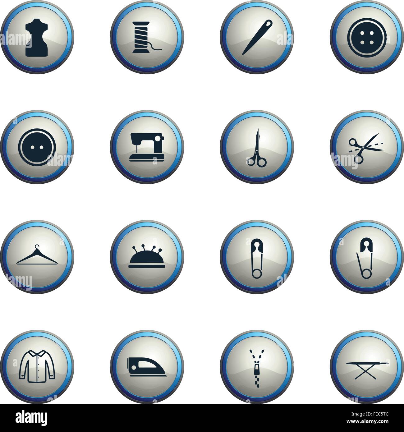 Tailoring simply icons Stock Vector Image & Art - Alamy