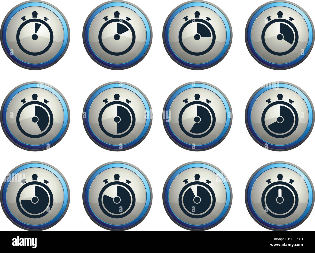 Timer Icon Set Stock Vector Image & Art - Alamy