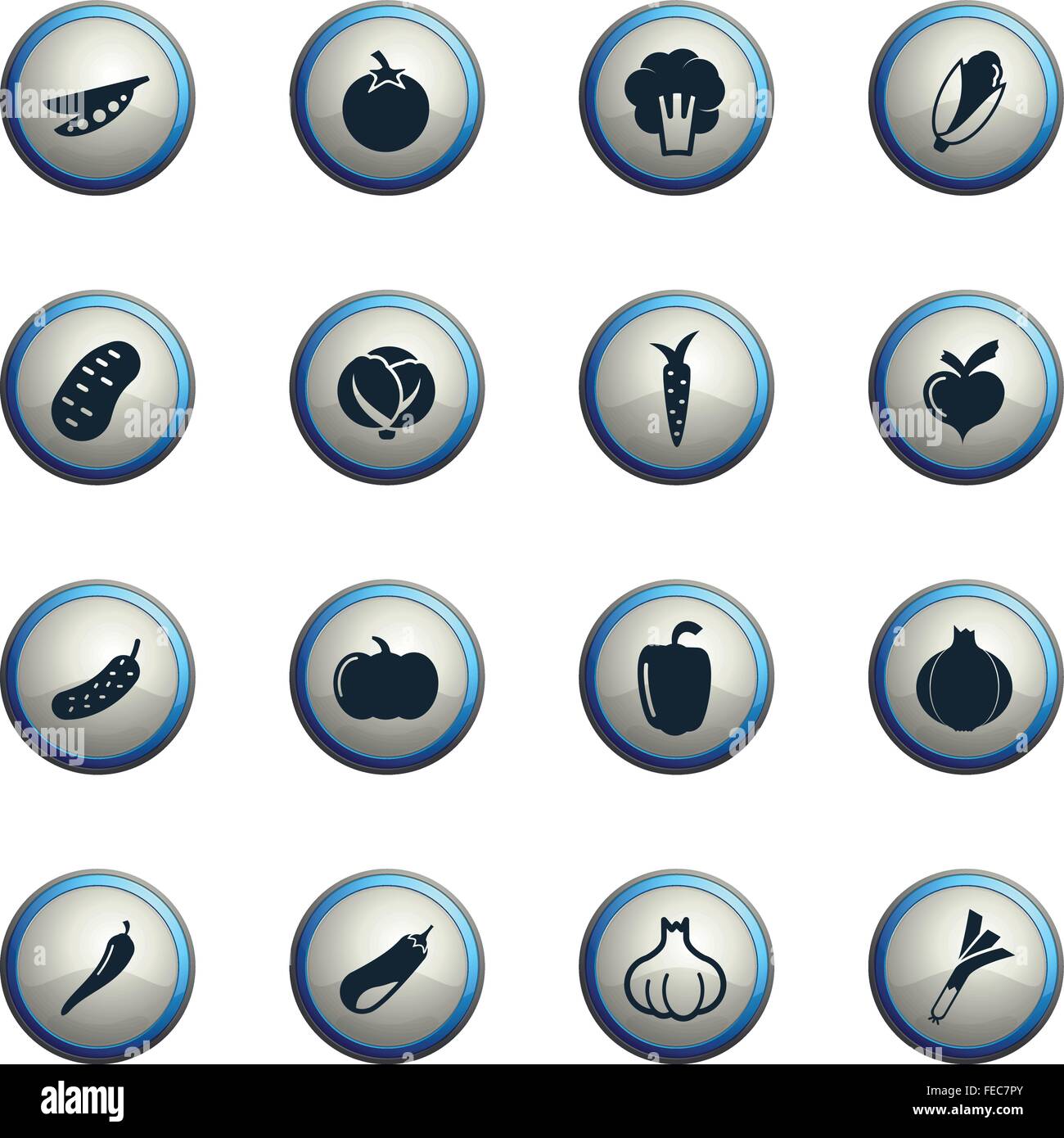 Vegetables simply icons Stock Vector Image & Art - Alamy