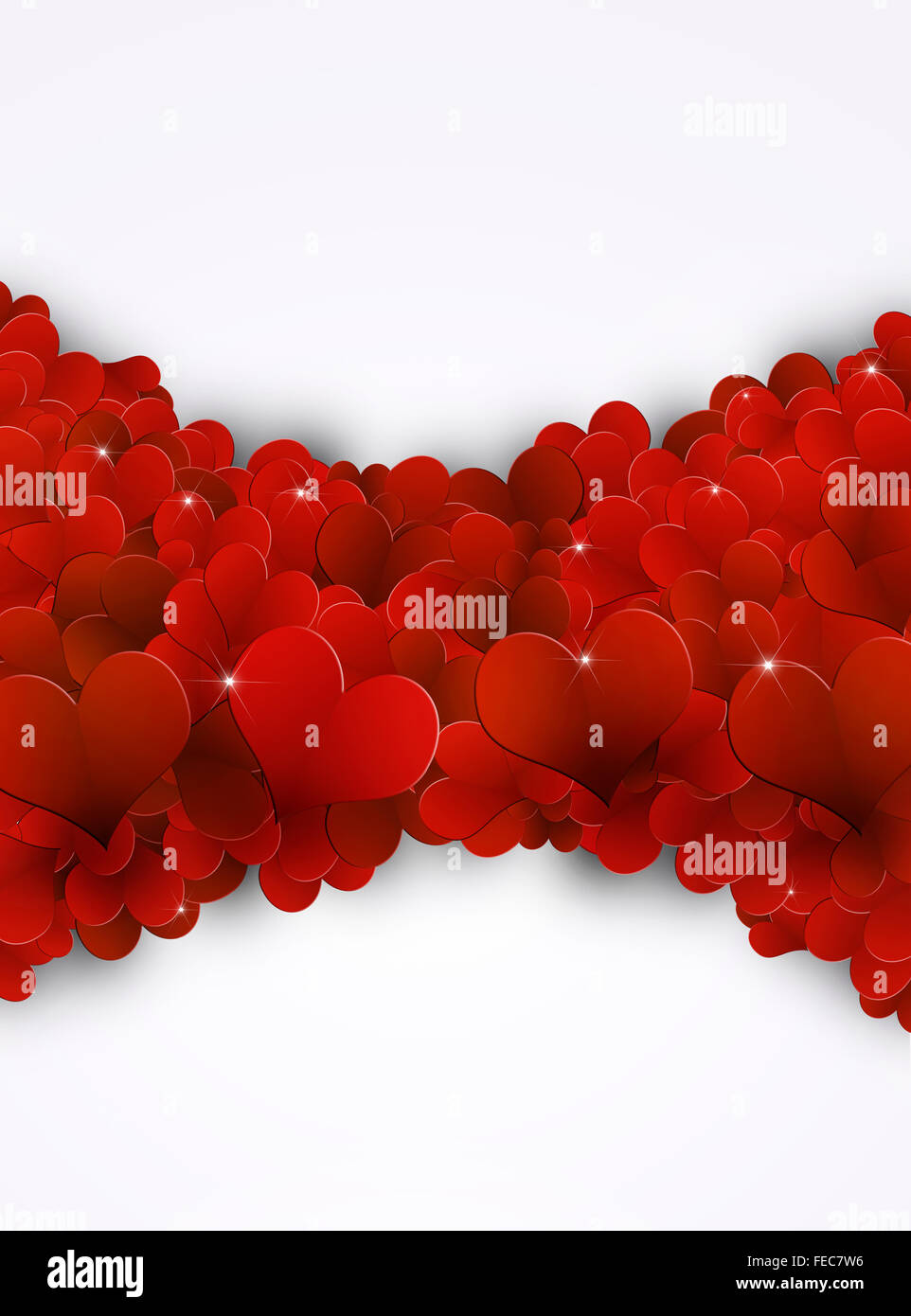 holiday red lovely hearts on white background Stock Photo - Alamy