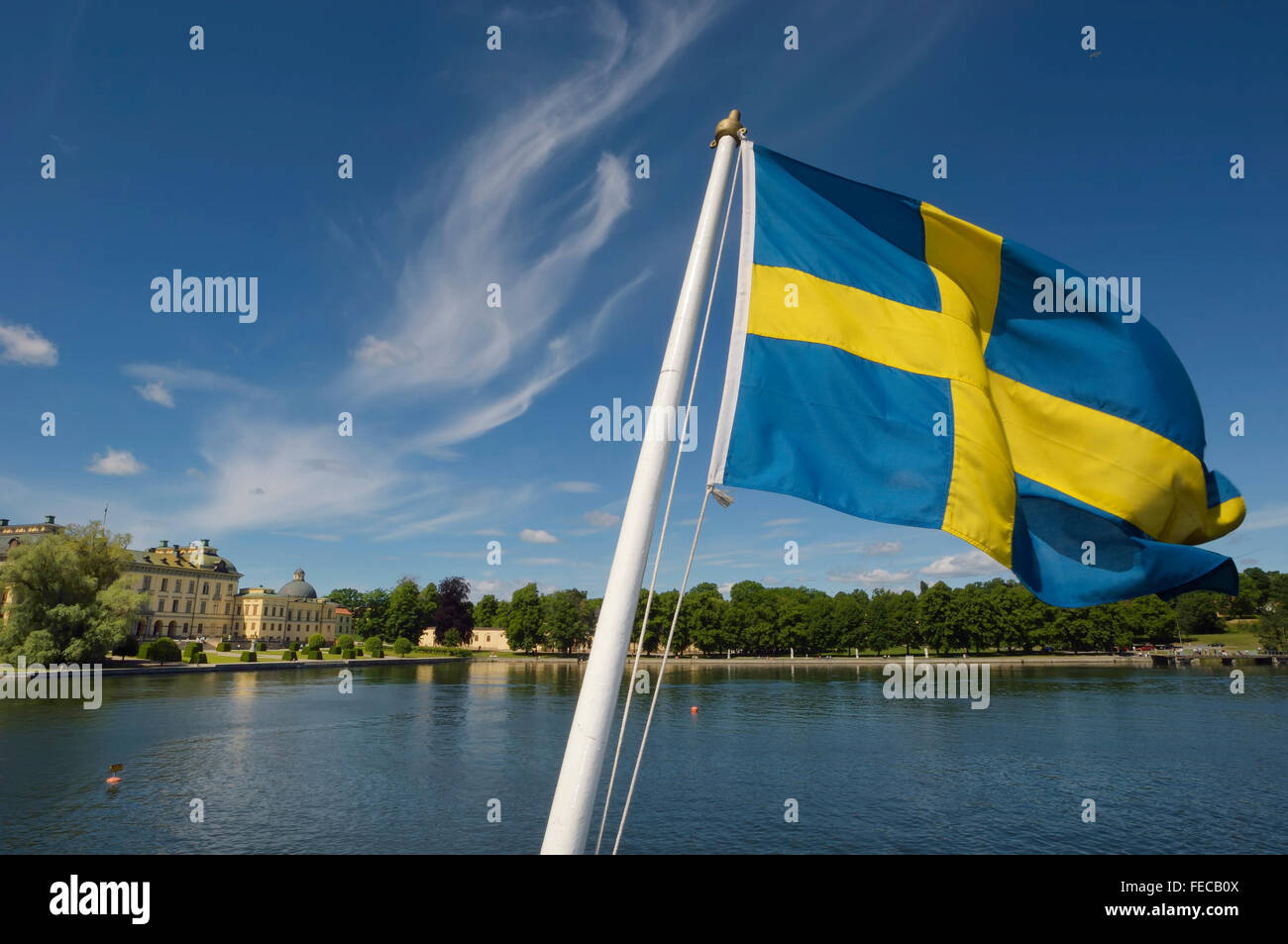 Drottningholm Palace (Drottningholms Slott). Lovön Island. Sweden Stock Photo