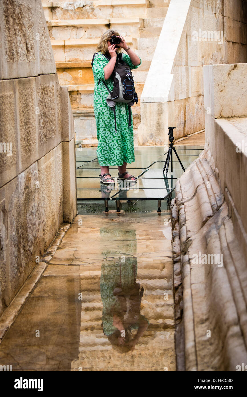 Learning photography - taking control of the camera on a photo holiday in Turkey at the historic Patara Beach ruins Stock Photo