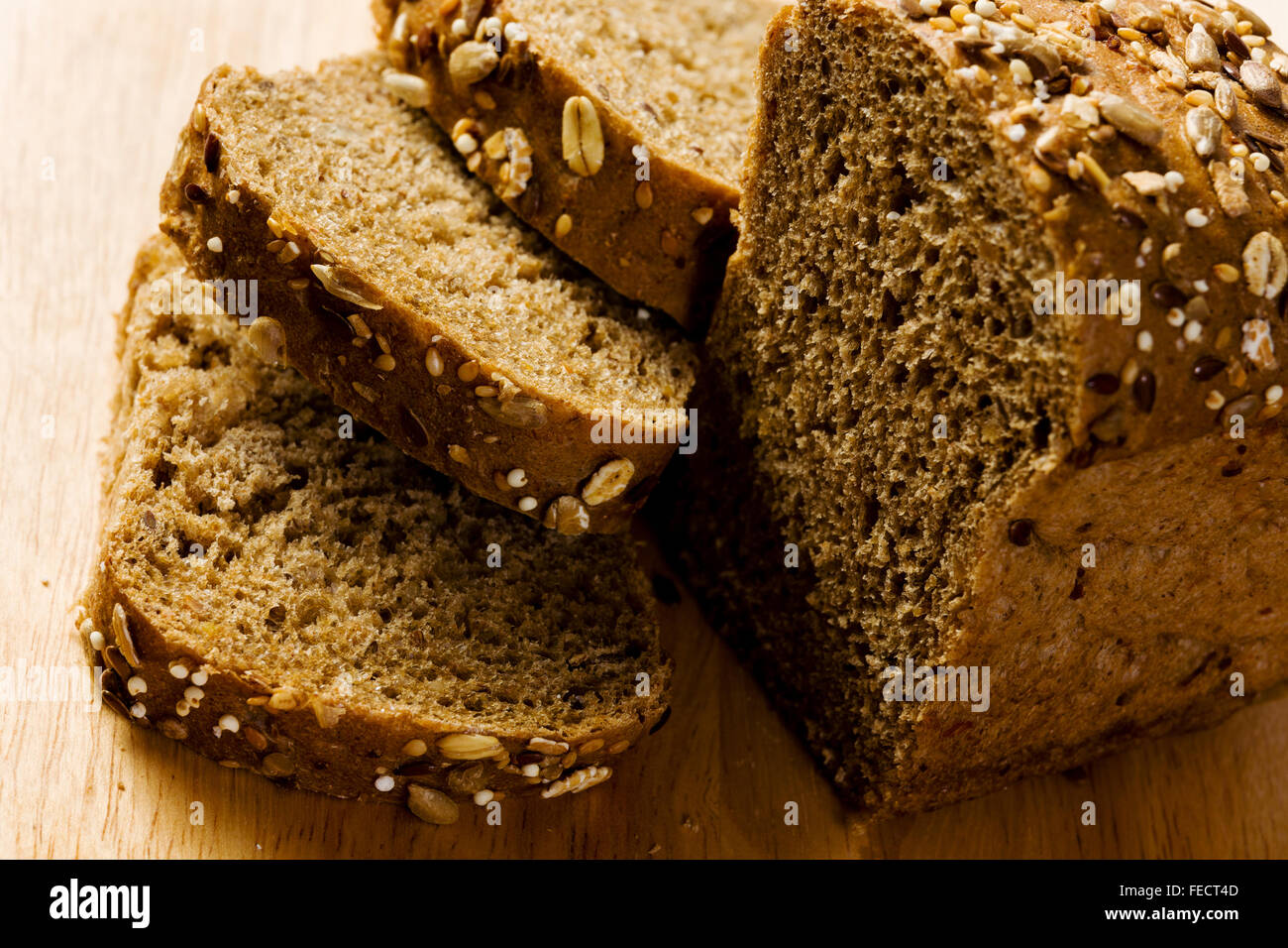 Fresh white sliced bread lying on table Stock Photo - Alamy