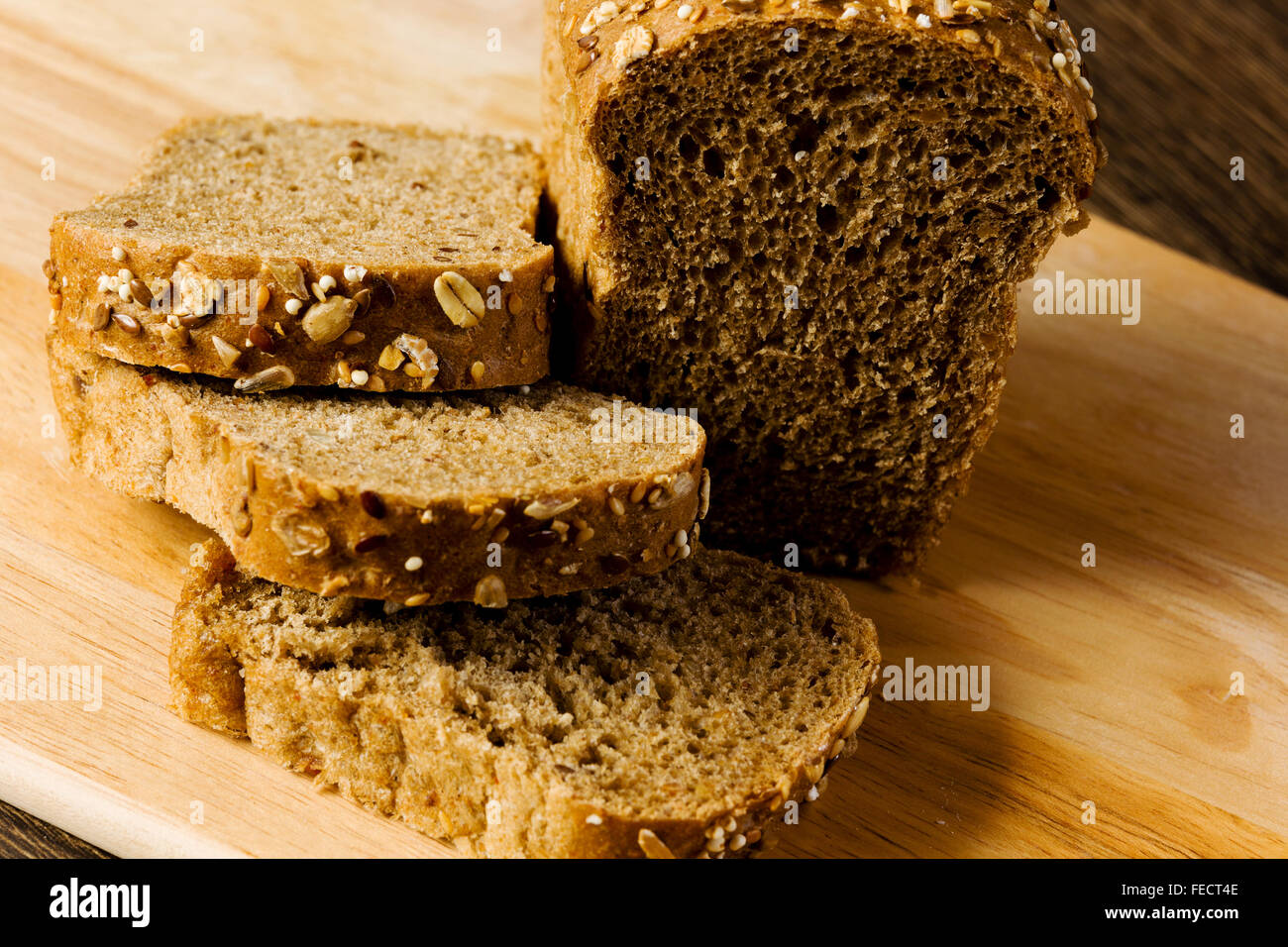 Fresh white sliced bread lying on table Stock Photo - Alamy