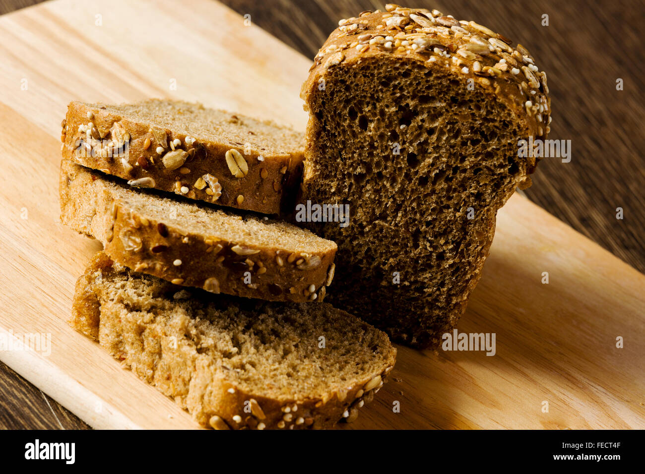 Fresh white sliced bread lying on table Stock Photo - Alamy