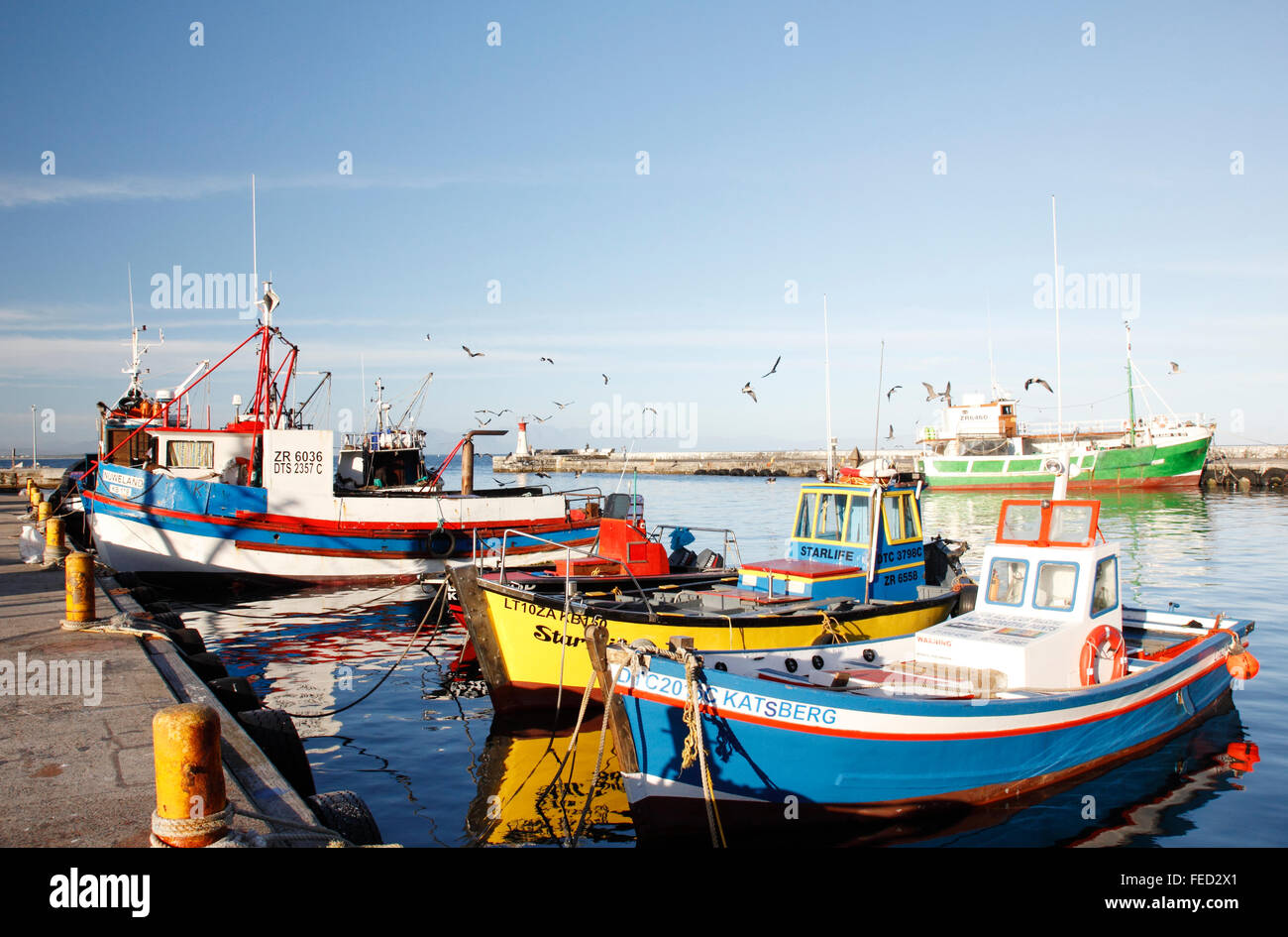 Fishing Boats, Kalk Bay, South Africa Stock Photo