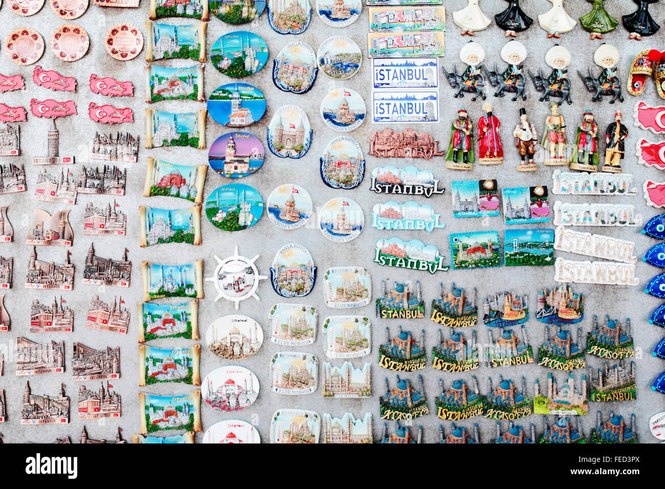 Fridge Magnets of Istanbul and Turkey, Istanbul, Turkey Stock Photo