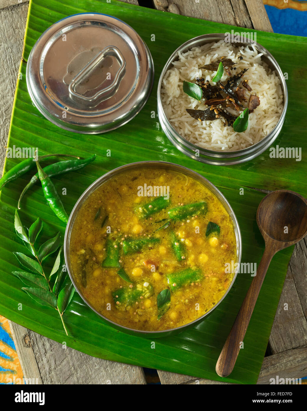Kuzhambu. Spicy lentil dish. South India Food Stock Photo - Alamy