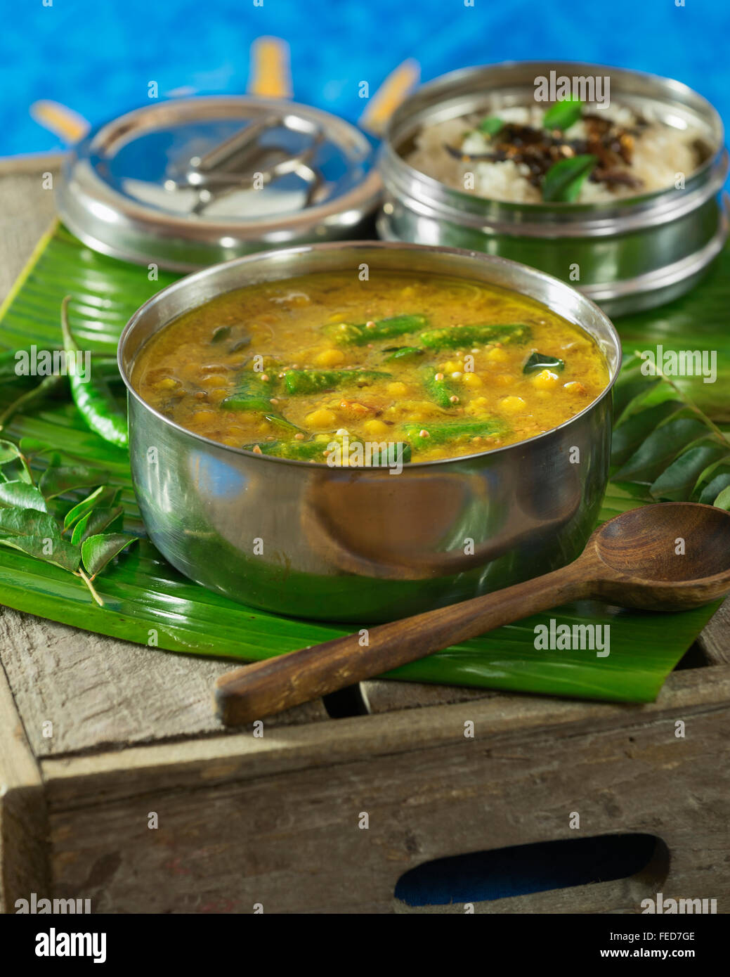 Kuzhambu. Spicy lentil dish. South India Food Stock Photo - Alamy