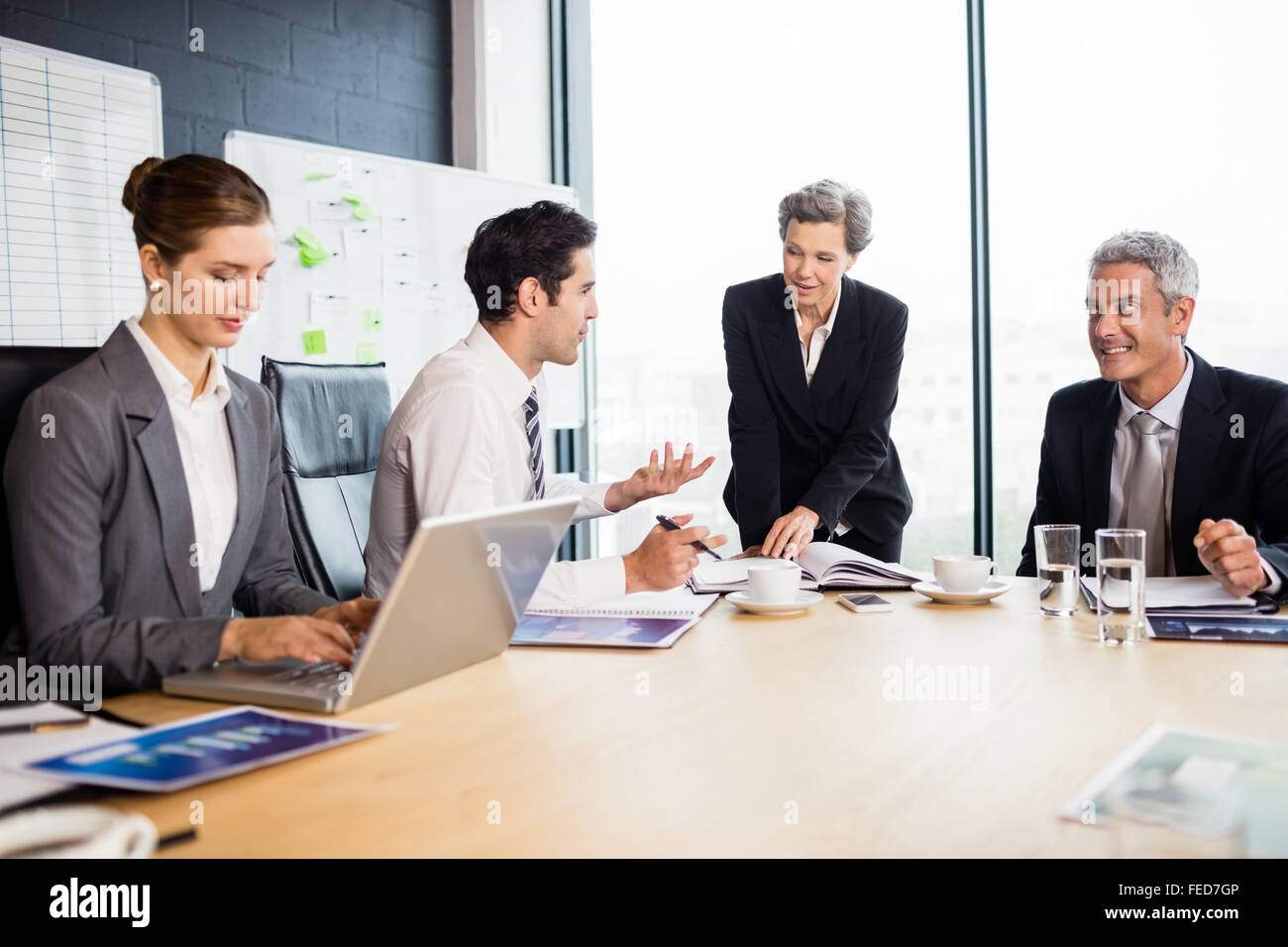 Business team having meeting on hi-res stock photography and images - Alamy