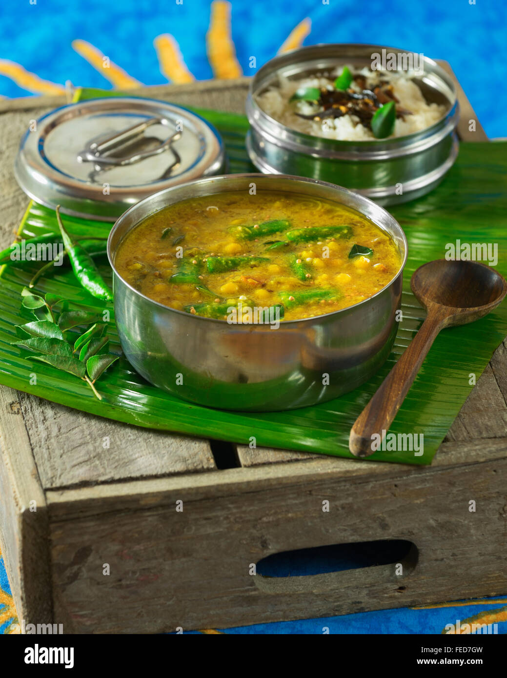 Kuzhambu. Spicy lentil dish. South India Food Stock Photo Alamy