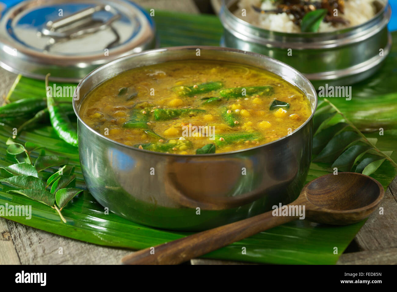 Kuzhambu. Spicy lentil dish. South India Food Stock Photo - Alamy
