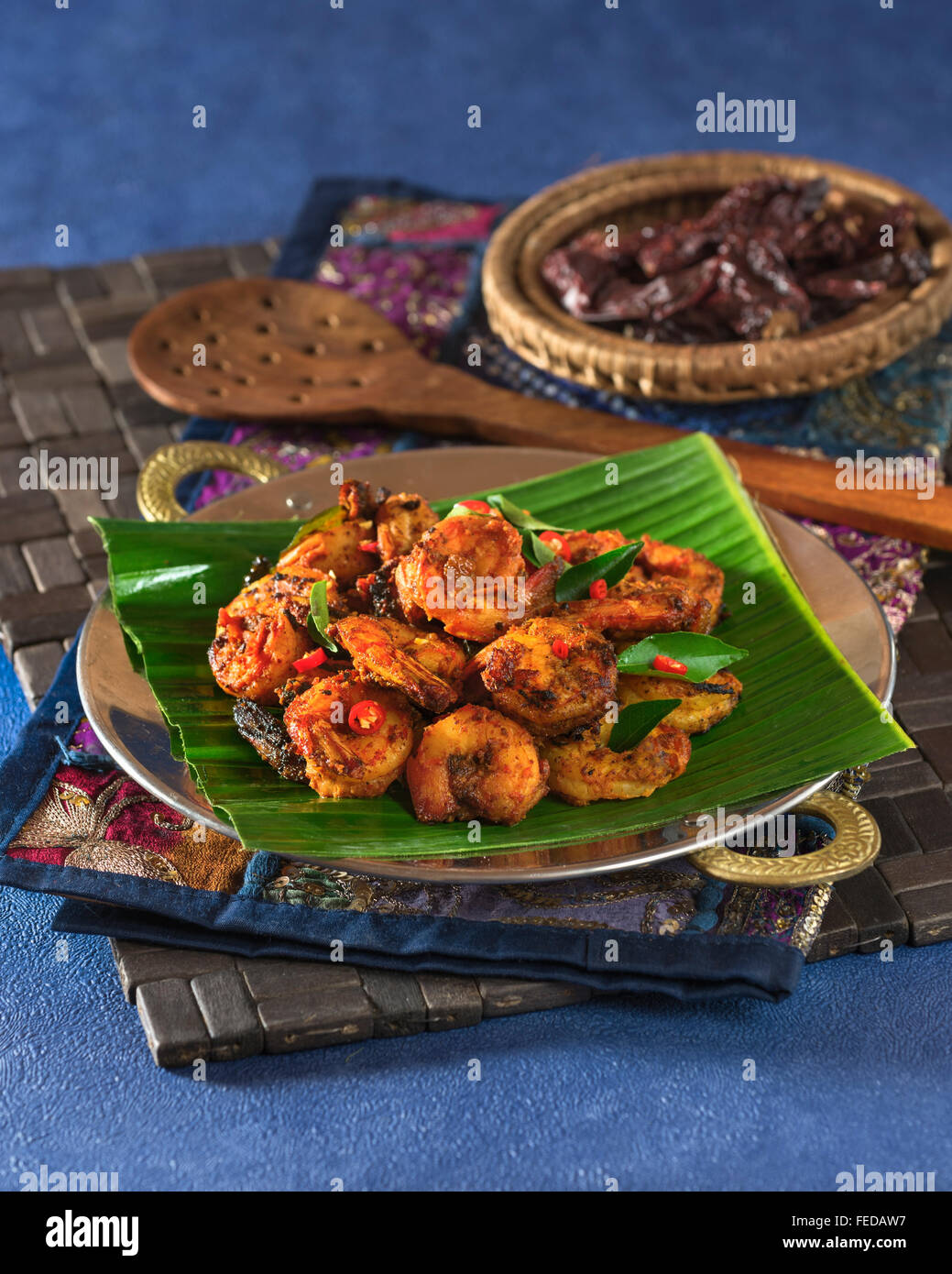 Tawa prawns. Spicy fried masala shrimp. India Food Stock Photo Alamy