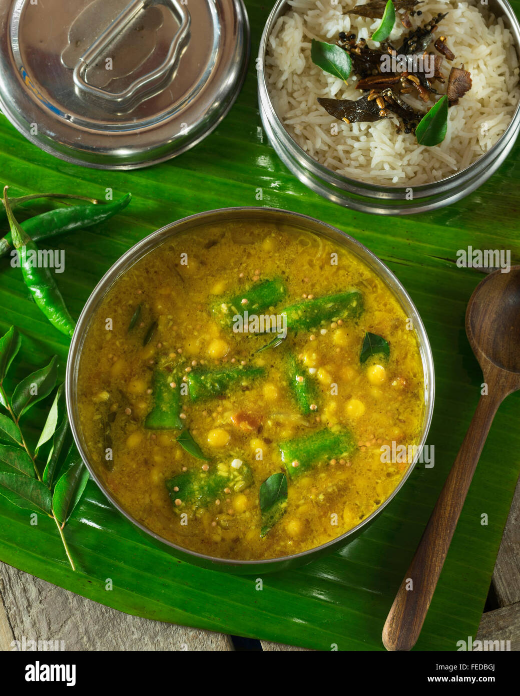 Kuzhambu. Spicy lentil dish. South India Food Stock Photo - Alamy