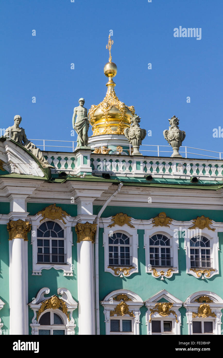 Detail of the Winter Palace, St Petersburg, Russia Stock Photo