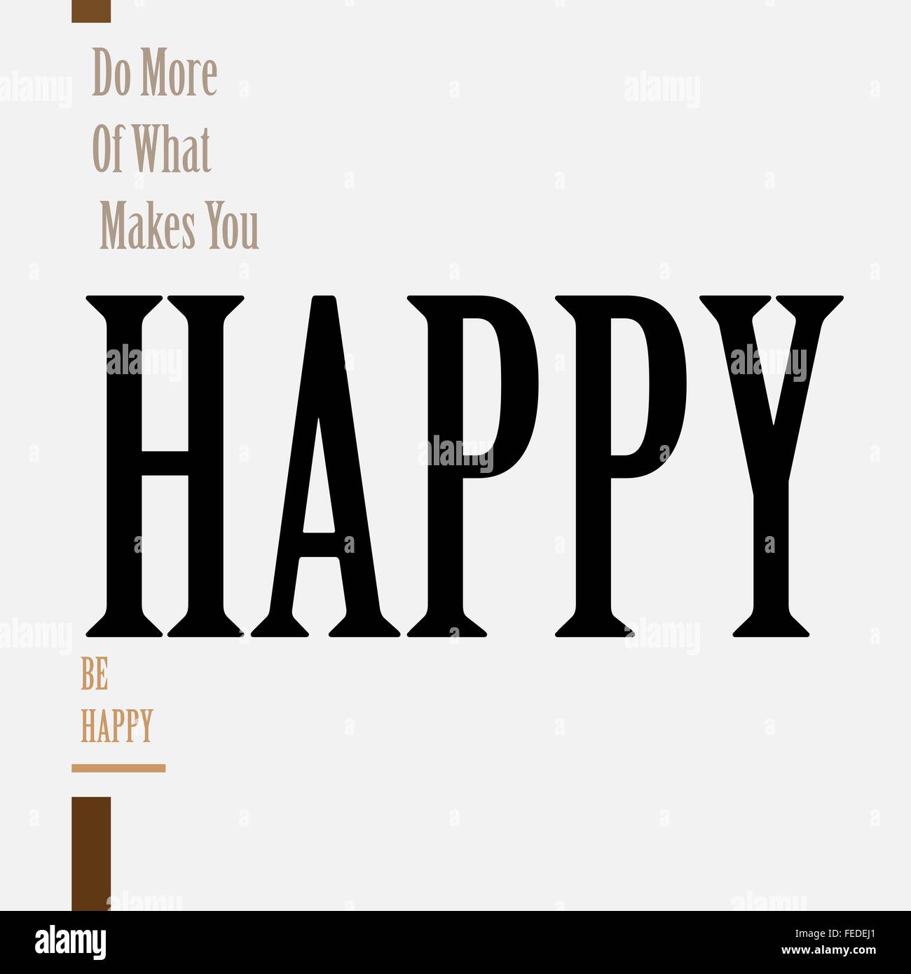 Makes happy element typography Stock Vector Images Alamy
