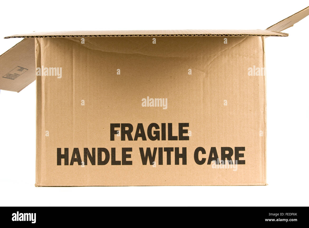 Box Marked Fragile Stock Photo