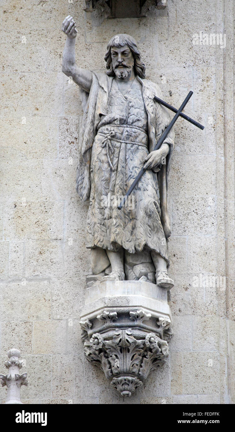 Saint John The Baptist above the portal of the cathedral dedicated to