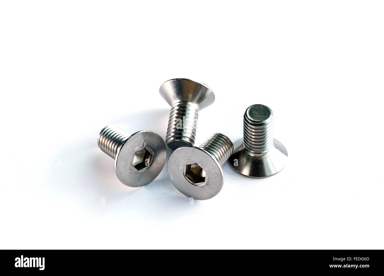 Bolts  very important for mounting components. Stock Photo