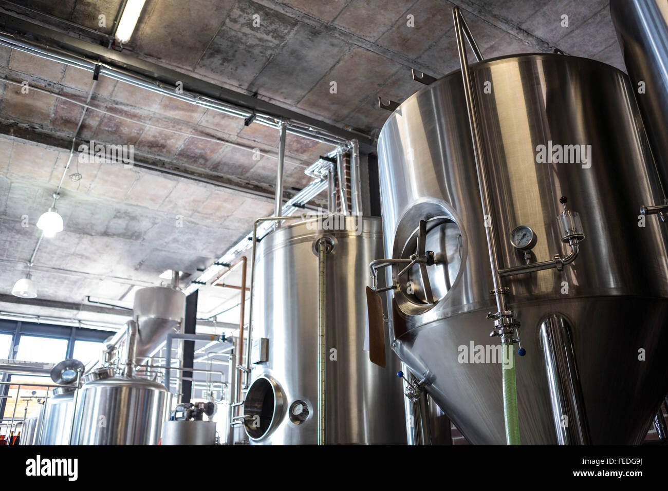 Large vat of beer Stock Photo Alamy