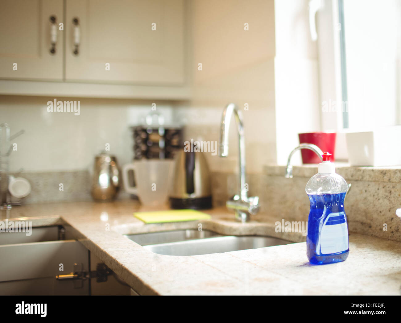 Wash liquid in kitchen Stock Photo Alamy