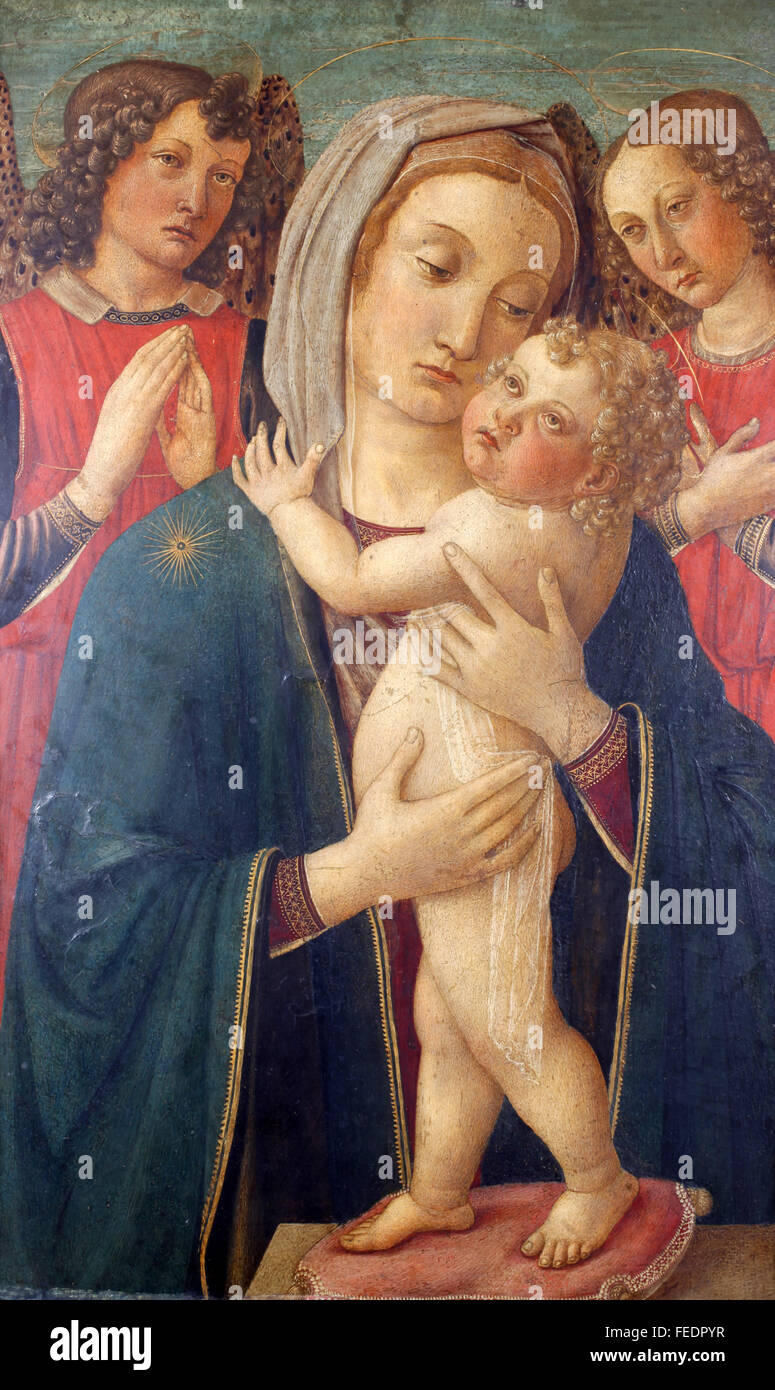COSINE ROSSELLA: Madonna with Child and two angels Stock Photo - Alamy