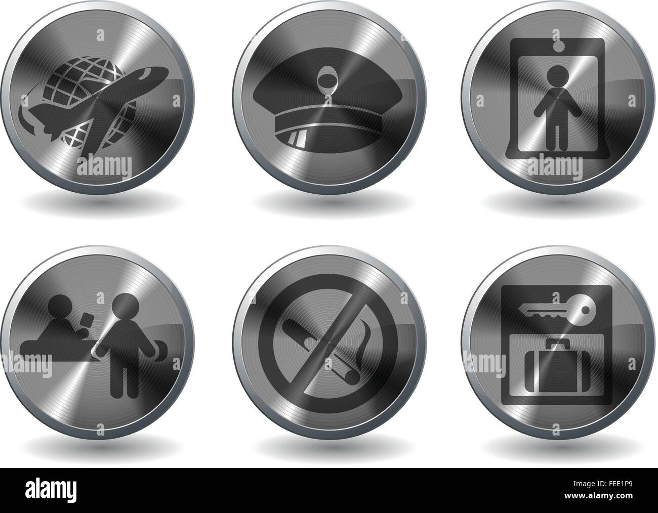 Airport icons set Stock Vector Image & Art - Alamy