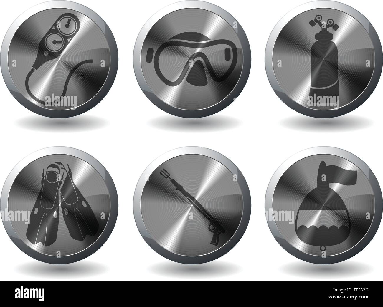 Diving icon set Stock Vector Image & Art - Alamy