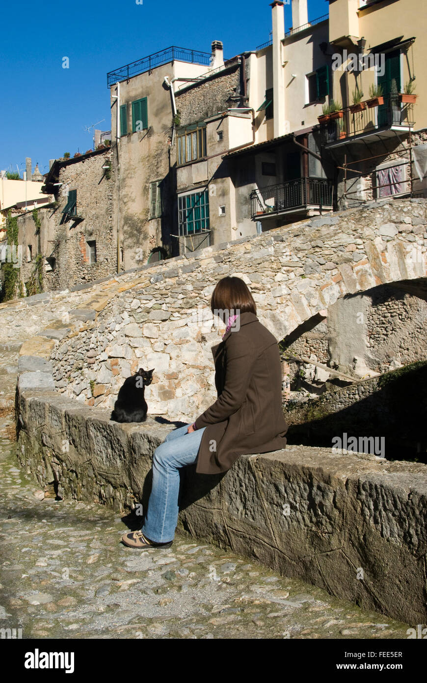 Ancient village (Zuccarello, Italy Stock Photo Alamy