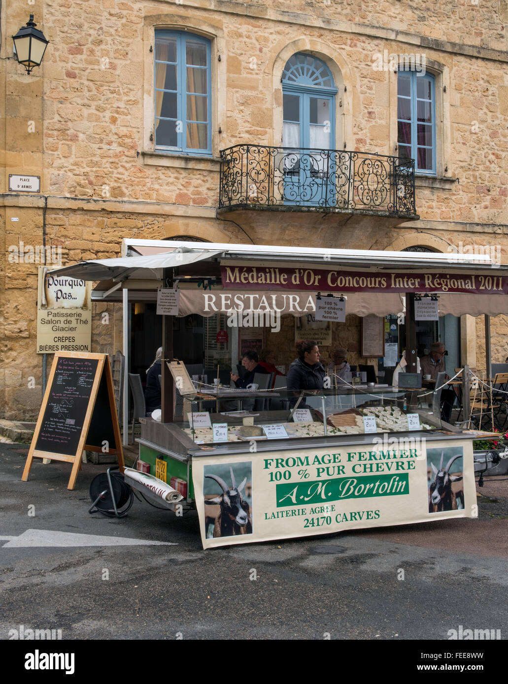Market In Belves In The Dordogne Department Of France Stock Photo