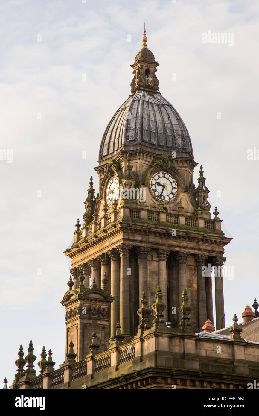 Leeds, Town Hall clock, West Yorkshire, UK Stock Photo