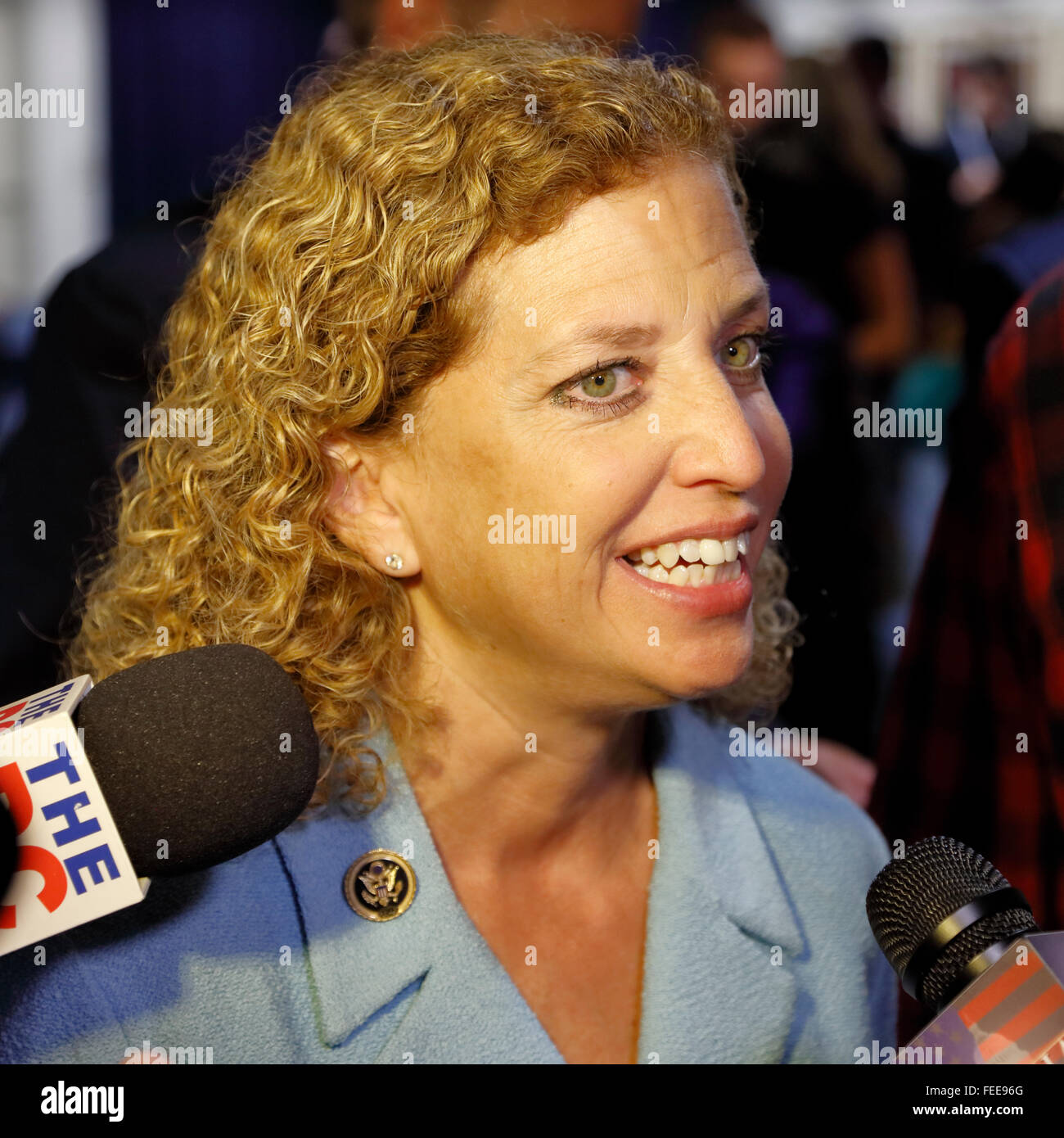 REAGAN PRESIDENTIAL LIBRARY, SIMI VALLEY, LA, CA - SEPTEMBER 16, 2015 DNC Chair Debbie Wasserman Schultz interviewed during the presidential debates at the Reagan Library Stock Photo