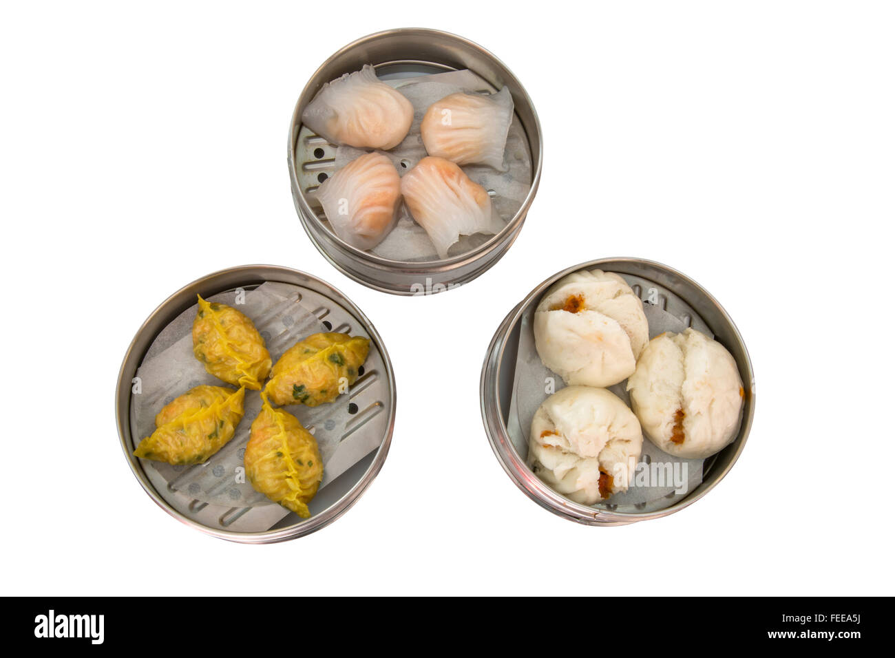 Dim Sum traditional chinese starter on white background Stock Photo - Alamy