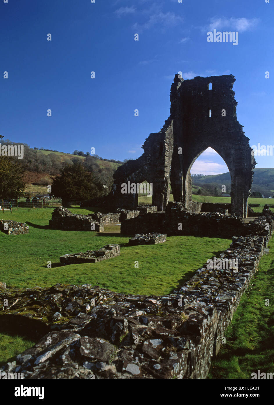 Talley Abbey Abaty Talyllychau ruin of church Carmarthenshire South Wales UK Stock Photo