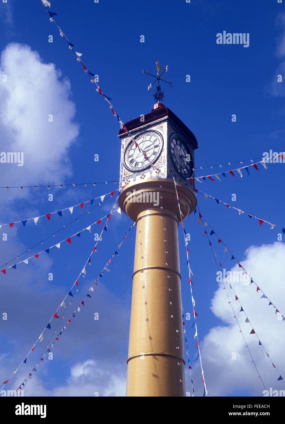 Tredegar Town Clock Blaenau Gwent Valleys South Wales UK Stock Photo