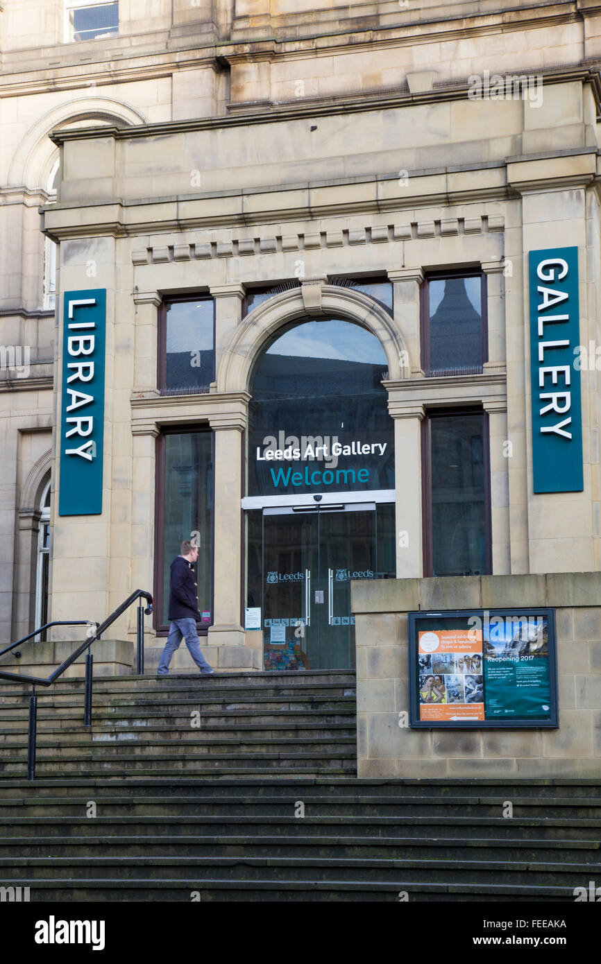 Leeds, Art Gallery and Library Stock Photo Alamy