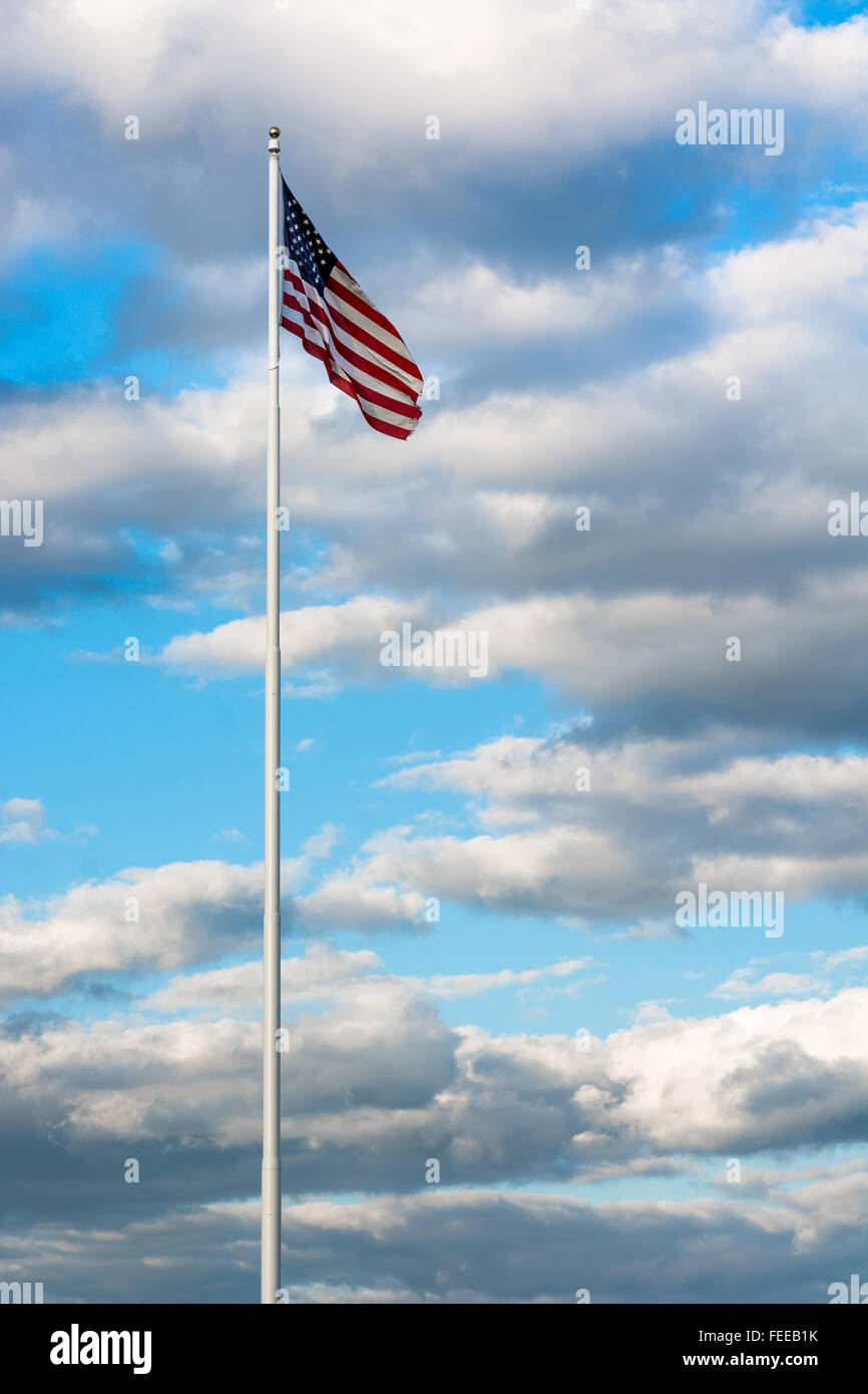 The national flag of the United States of America, often referred to as the American flag Stock Photo