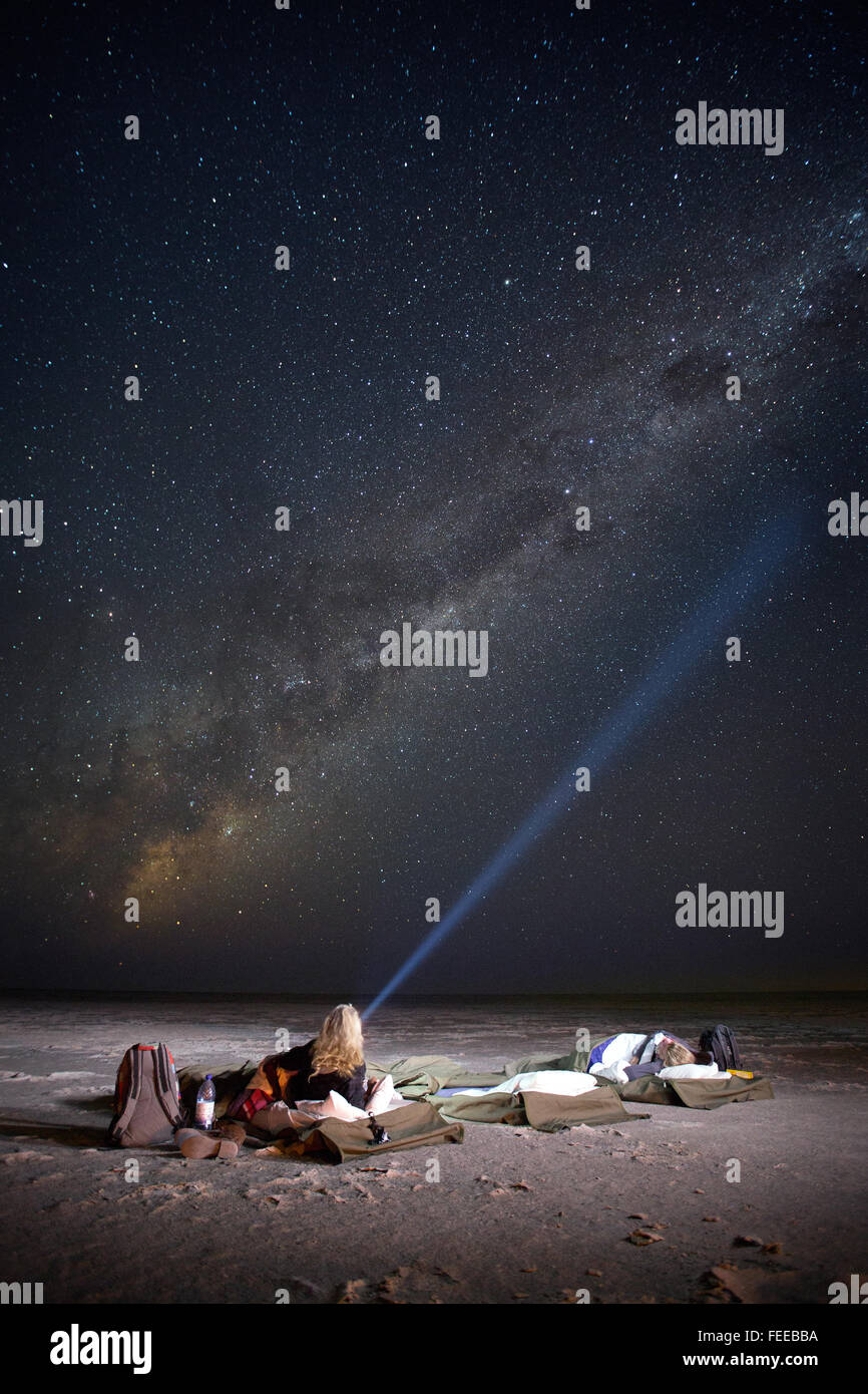 Camping under the stars Stock Photo Alamy