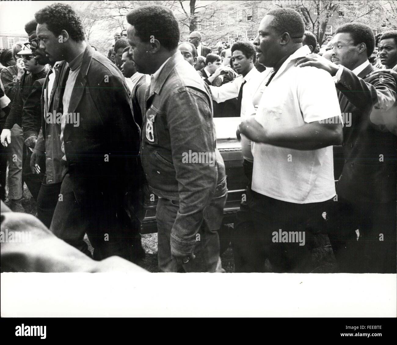 1968 - Funeral of Dr. Martin Luther King: After a service in the