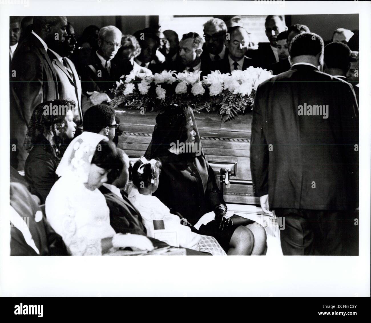 1968 Martin Luther King's Funeral Funeral service st the Ebenezer