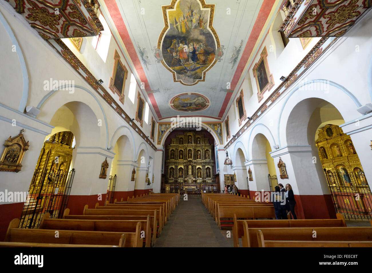 Interior, church Iglesia de Nuestra Señora de la Candelaria, La Candelaria,  Bogota, Kolumbien Stock Photo - Alamy