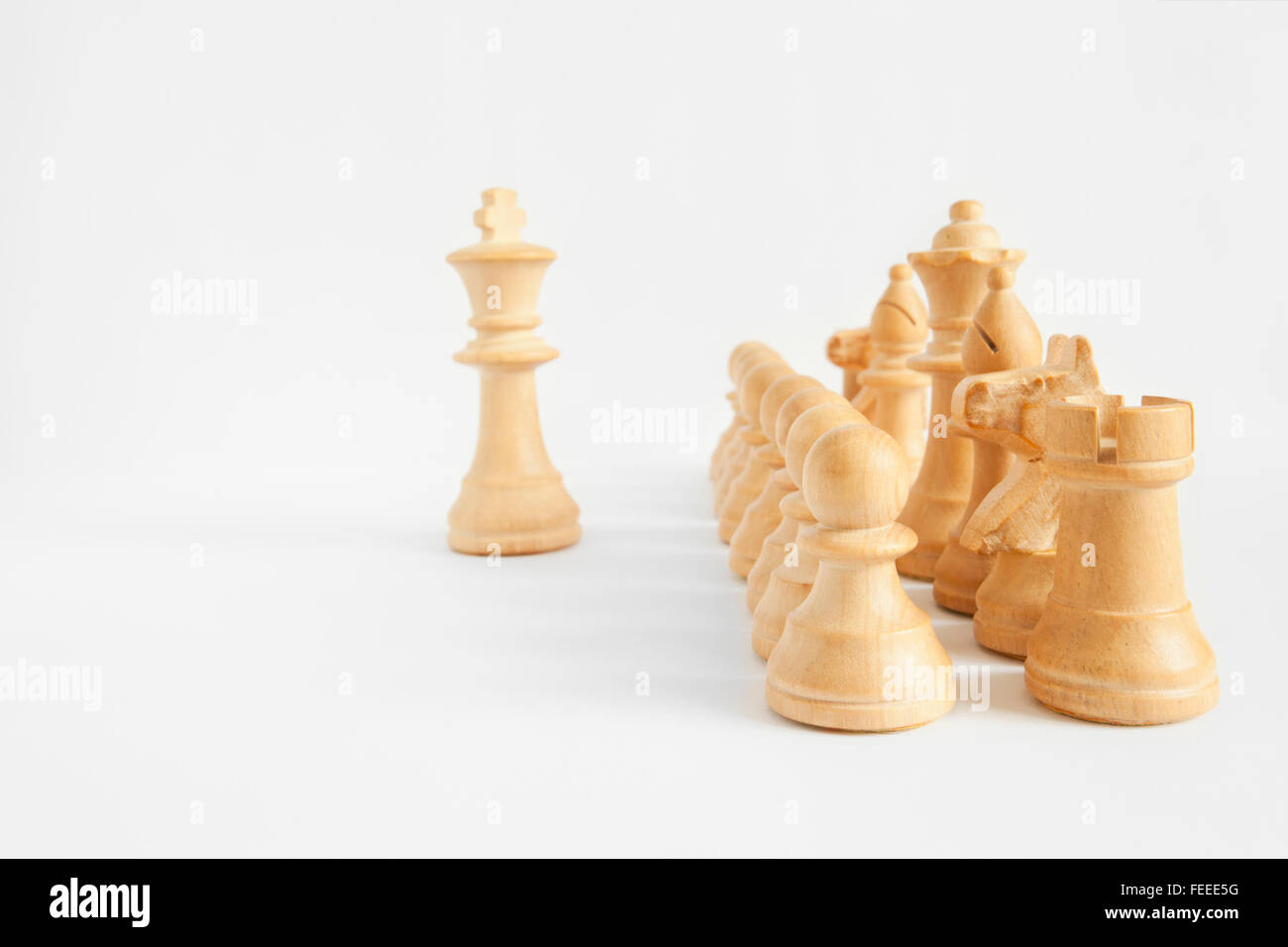 Chess strategy: points of view (main focus on rook and pawn) Stock Photo