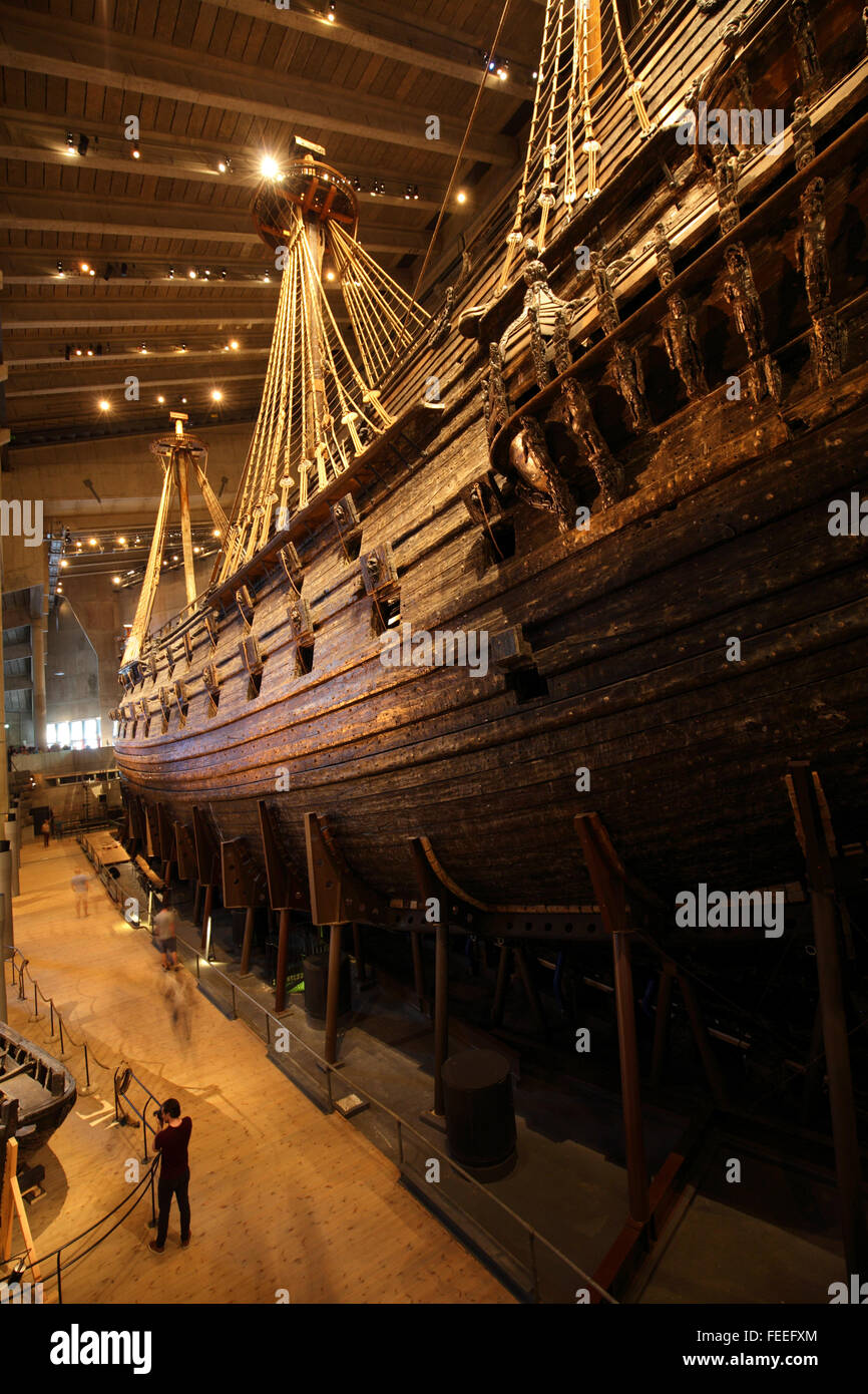 Vasa (ship) Museum in Stockholm, Sweden Stock Photo