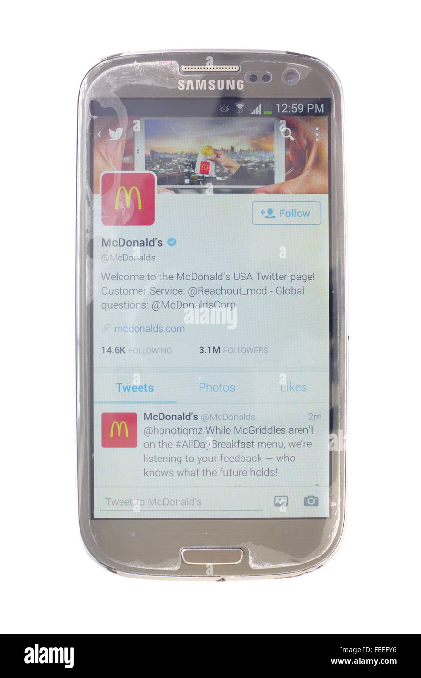 Mcdonalds tweet hi-res stock photography and images - Alamy