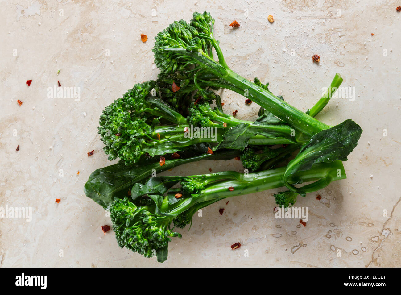 organic broccoli sautéed and seasoned with olive oil and red pepper