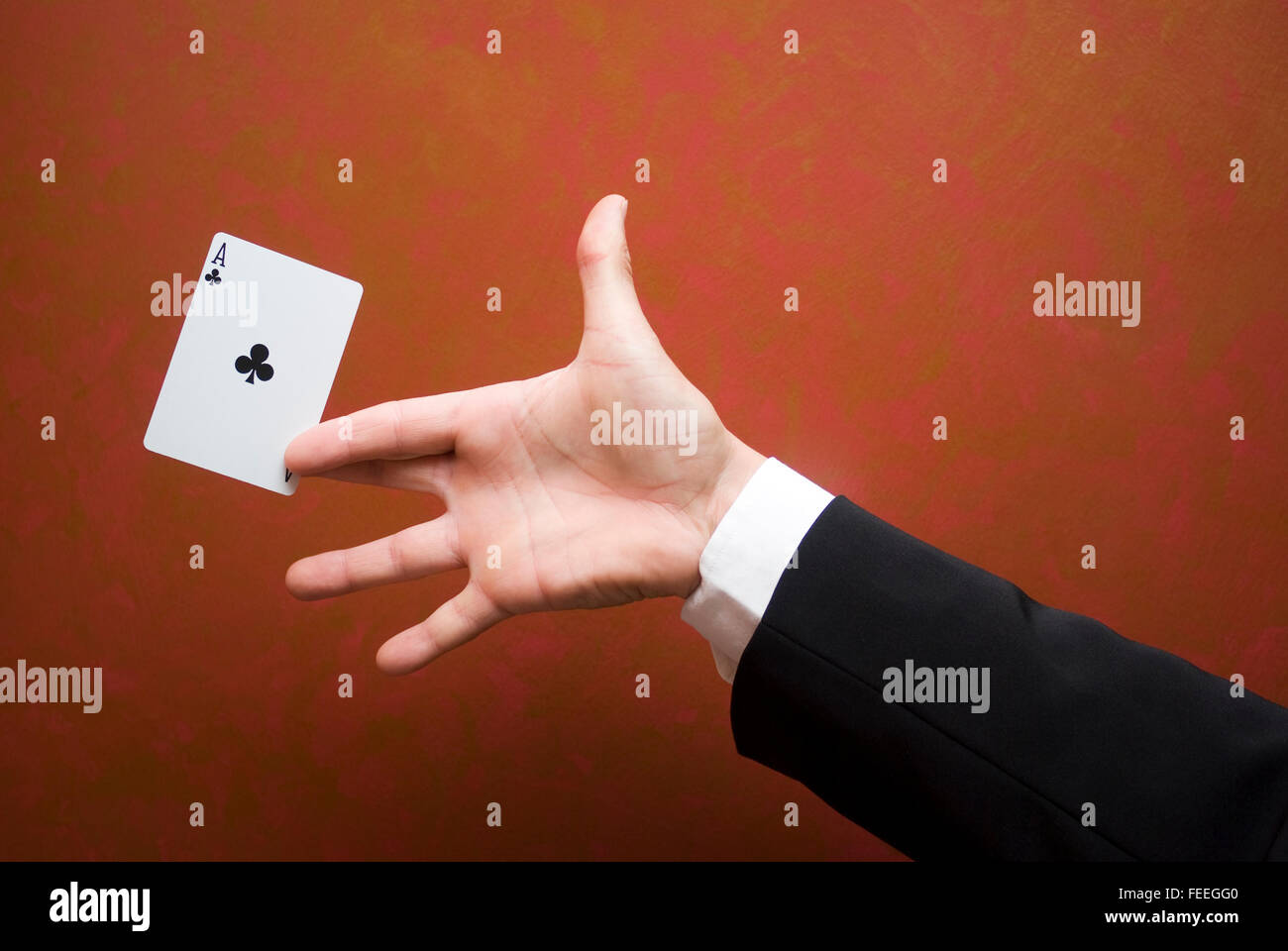 Magic card trick Stock Photo Alamy