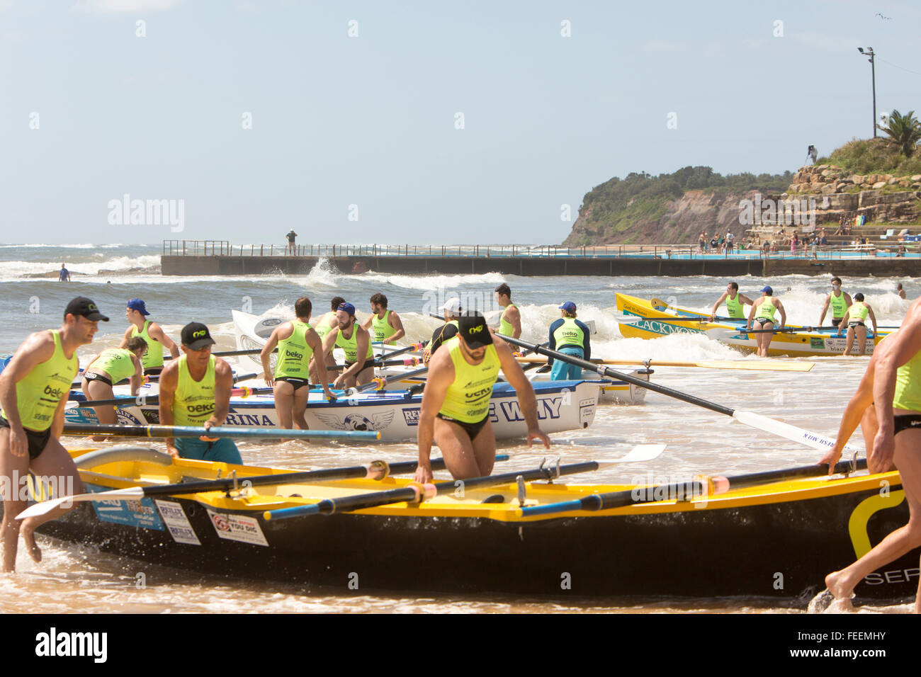 Sydney, Australia. 6th February, 2016. Ocean Thunder surfboat racing