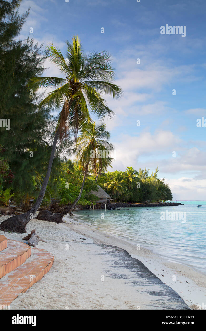 Matira Beach, Bora Bora, Society Islands, French Polynesia Stock Photo ...